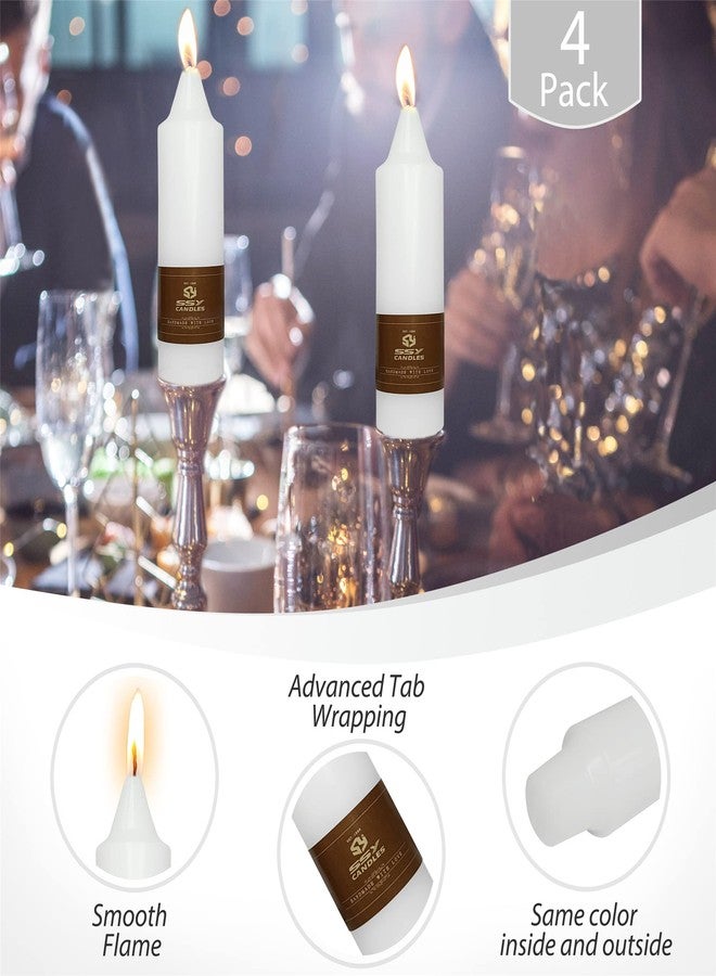 Gedengni Candlesticks Short Taper Candle,5inches White Candle Sticks Dripless Tapered Candles for Home Décor Weddings Festive Party Women Gifts(7D4PC-WHITE) - Image 5